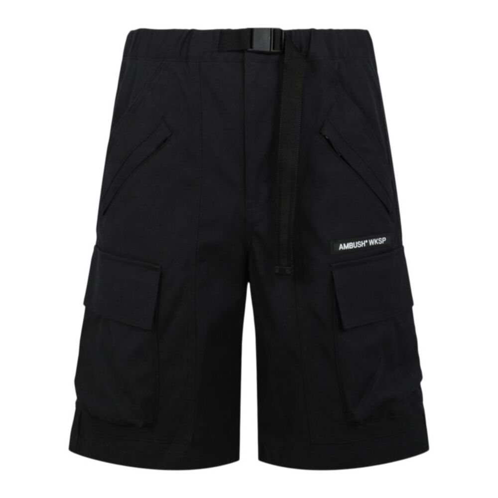 AMBUSH Logo Cargo Shorts Black Mens